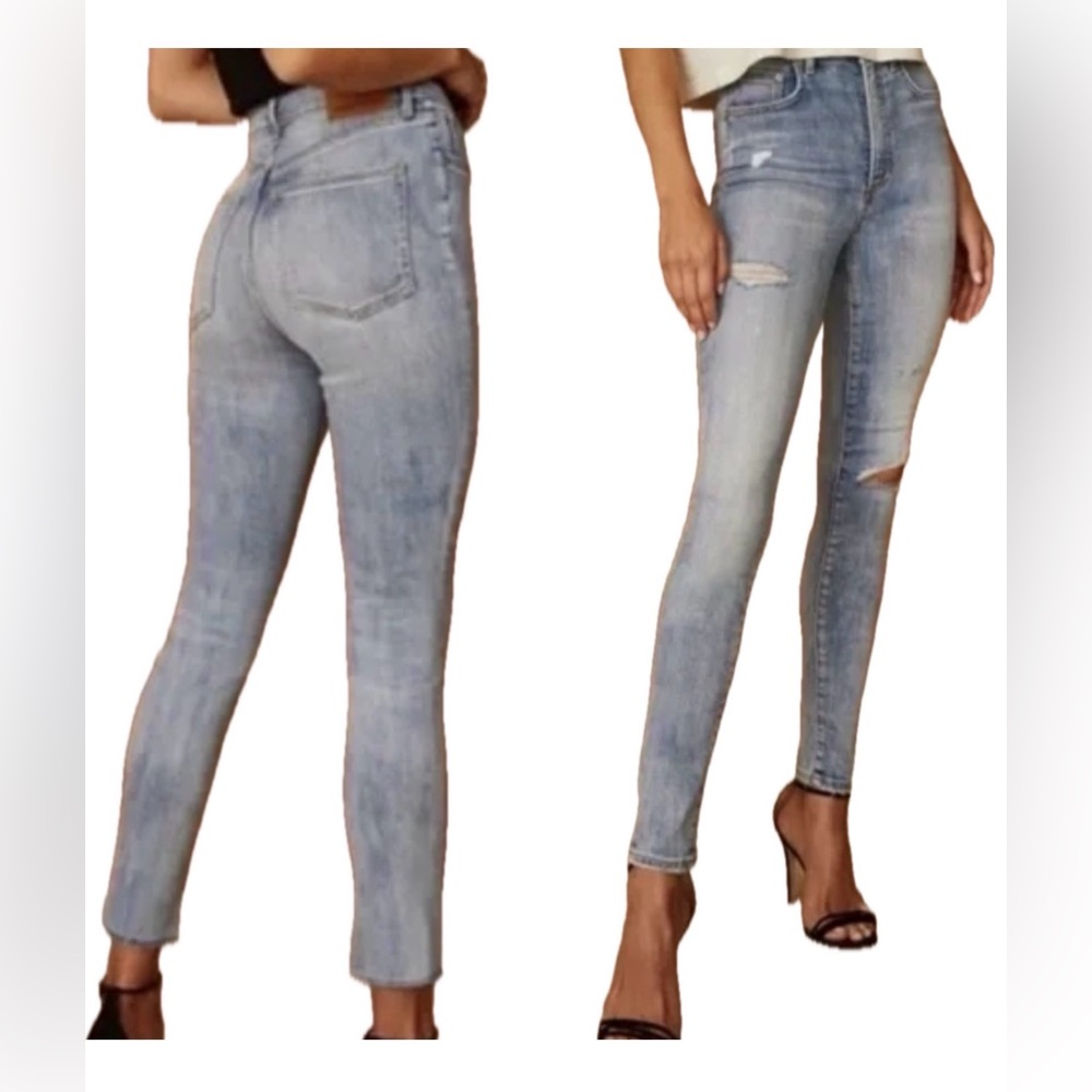 Denim Forum The Lola High Rise Skinny Crop  Jeans
